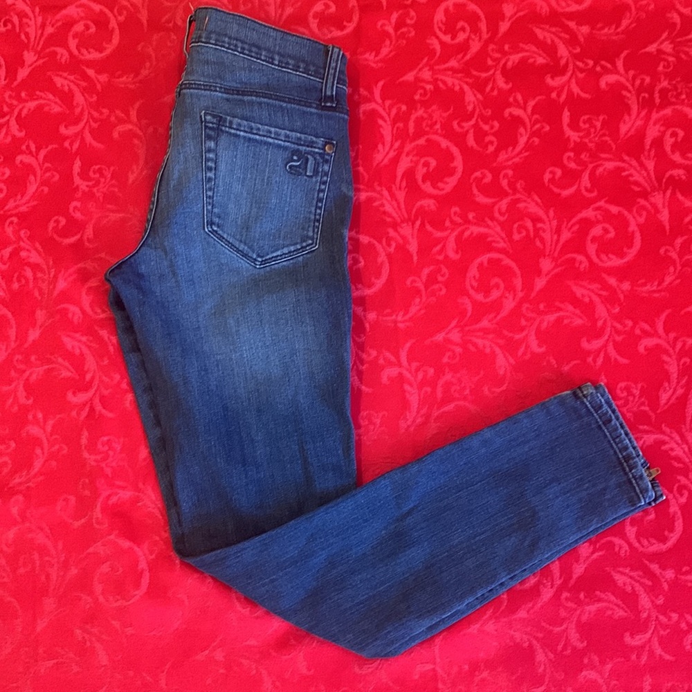 š¹Vintage Forever 21 ⢠Y2K - Zip - Skinny Jeans - Stretch - Low Rise - Picture 2 of 9